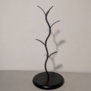 Black Leaf Cup Mug Holder Tree For Kitchen (Cups Not Included)